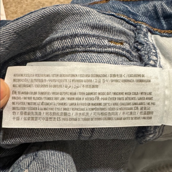 Abercrombie & Fitch Curve Love The 90s Straight Ultra High Rise Jeans Blue-30L - Picture 10 of 10